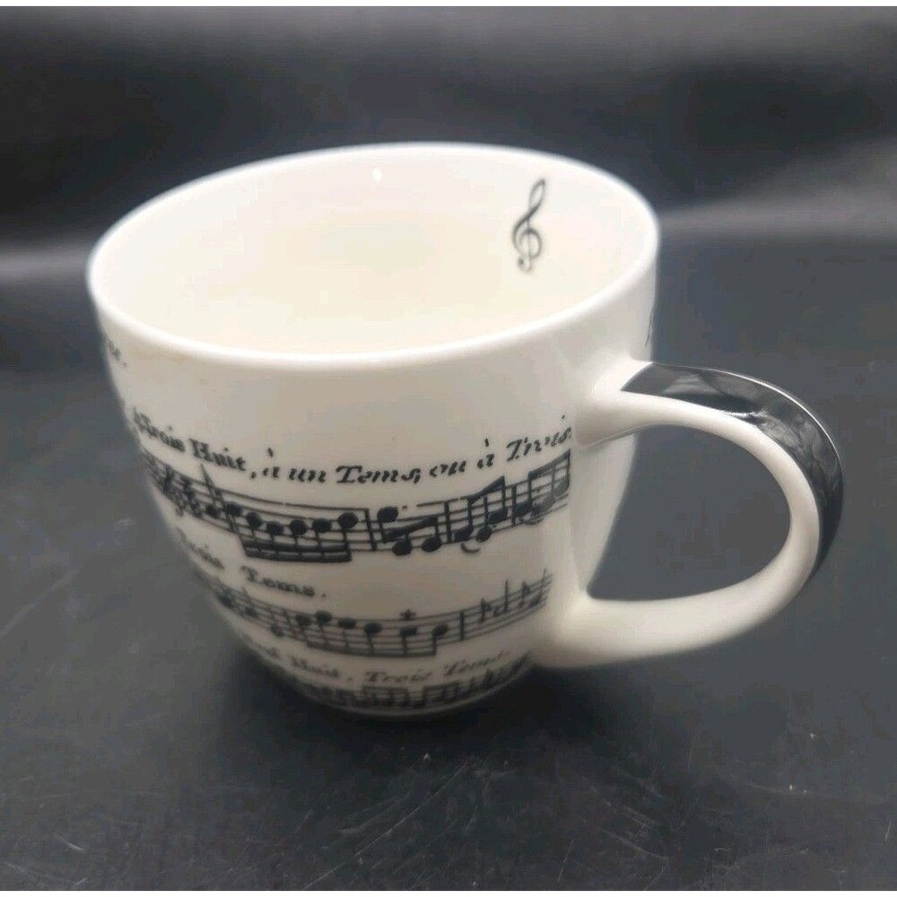Konitz Germany 16oz Porcelain Sheet Music Coffee Mug Cup